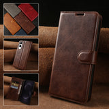 Premium Wallet Flip Leather Shockproof Case for Samsung