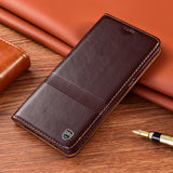 Business Genuine Leather Flip Card Slot Case for iPhone