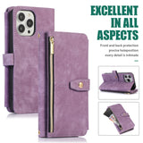 Retro Card-Slot Wallet Crossbody Leather Case for iPhone