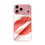 Red Lips Pink Electroplated Case for iPhone
