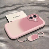 Gradient Pink Full-Coverage Shockproof Soft Case for iPhone