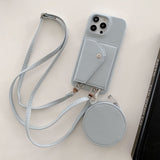 Fashion Card & Coin Pocket Crossbody Leather Case for iPhone
