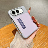 Litchi Grain Kickstand Full Coverage Shockproof Case for iPhone Duo