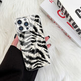 Trendy Zebra Pattern Electroplated Case for iPhone