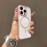Transparent Thin Circle Magnetic Phone Case For iPhone