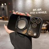 Rotatable Mirror Kickstand Shockproof Case for iPhone