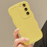 Wavy Edge Macaron Soft Silicone Phone Case for Samsung