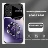 Dragon Head Gradient Glass Anti-Drop Phone Case For Samsung