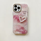 Cute Heart with Lanyard Phone Case for iPhone