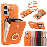 Leather Crossbody Wallet Shockproof Case for iPhone