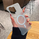 Borderless Matte Magnetic Shockproof Hard Case for Samsung