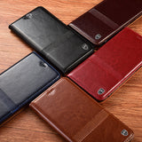 Business Genuine Leather Flip Card Slot Case for iPhone
