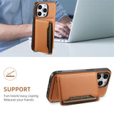2‑In‑1 Leather Magnetic Card Holder Wallet Case for iPhone