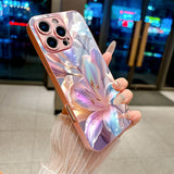 Colorful Lily Electroplated Phone Case for iPhone