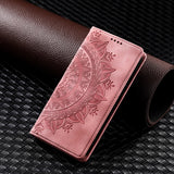 Leather Sunflower Magnetic Wallet Case for iPhone