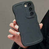 Wavy Edge Macaron Soft Silicone Phone Case for Samsung