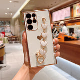 Heart Bracelet Plating Soft Phone Case for Samsung