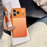 Square Gradient Contrast Color Shockproof Case for iPhone