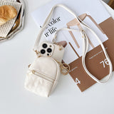Fashion Leather Coin Purse Silicone Crossbody Case for iPhone
