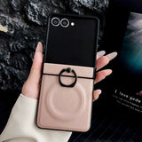 Simple Ring Buckle Full-Coverage Hinge Magnetic Case for Samsung