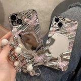 Butterfly Makeup Mirror Phone Case for iPhone