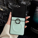 Simple Ring Buckle Full-Coverage Hinge Magnetic Case for Samsung