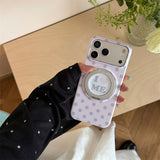 Polka Dot Letter Magnetic Kickstand Case for iPhone