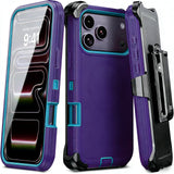 Frosted Magnetic Shockproof with Belt Clip Case for iPhone