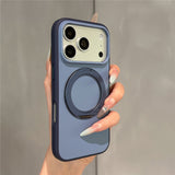 Soft-Touch Magnetic Stand Shockproof Case for iPhone
