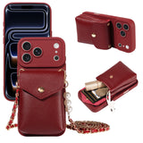 Fashion Leather Wallet Crossbody Shockproof Case for iPhone