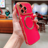Large Wave Magnetic Side-Heart Phone Case for iPhone
