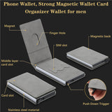 2-in-1 Magnetic Card Holder Shockproof PU Case for Samsung