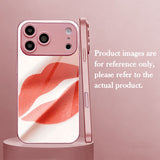 Red Lips Pink Electroplated Case for iPhone