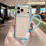 3-In-1 Waist-Length Airbag Phone Case with Lanyard for IPhone