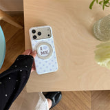 Polka Dot Letter Magnetic Kickstand Case for iPhone