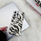 Trendy Zebra Pattern Electroplated Case for iPhone