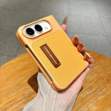 Litchi Grain Kickstand Full Coverage Shockproof Case for iPhone Duo