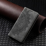 Leather Sunflower Magnetic Wallet Case for iPhone