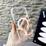 Magnetic Clear Acrylic Silicone Solid Skin-Friendly Case for iPhone