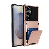 Flip Card Slot Shockproof Hard Case for Samsung