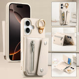 Stylish Hook Design Card Wallet Case for iPhone