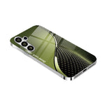 Curved Scale Pattern Electroplated Glass Phone Case for Samsung