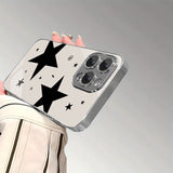 Y2K Black Star Electroplated Case for iPhone