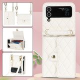 Stylish Quilted Crossbody Card Holder Leather Case for Samsung