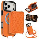 2‑in‑1 Magnetic Card Holder Leather Crossbody Case for iPhone