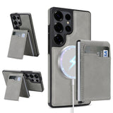 2-in-1 Magnetic Card Holder Shockproof PU Case for Samsung
