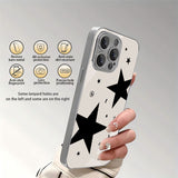 Y2K Black Star Electroplated Case for iPhone