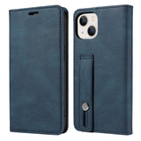 Wrist Strap Leather Flip Wallet Case for iPhone