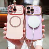 Large Wave Magnetic Side-Heart Phone Case for iPhone