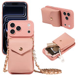 Fashion Leather Wallet Crossbody Shockproof Case for iPhone